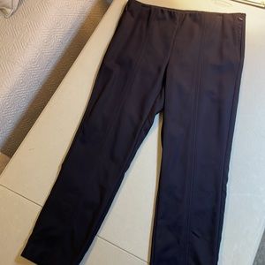 J Jill Essential Cotton-stretch Slim-ankle Pant Navy Blue EUC Size 10